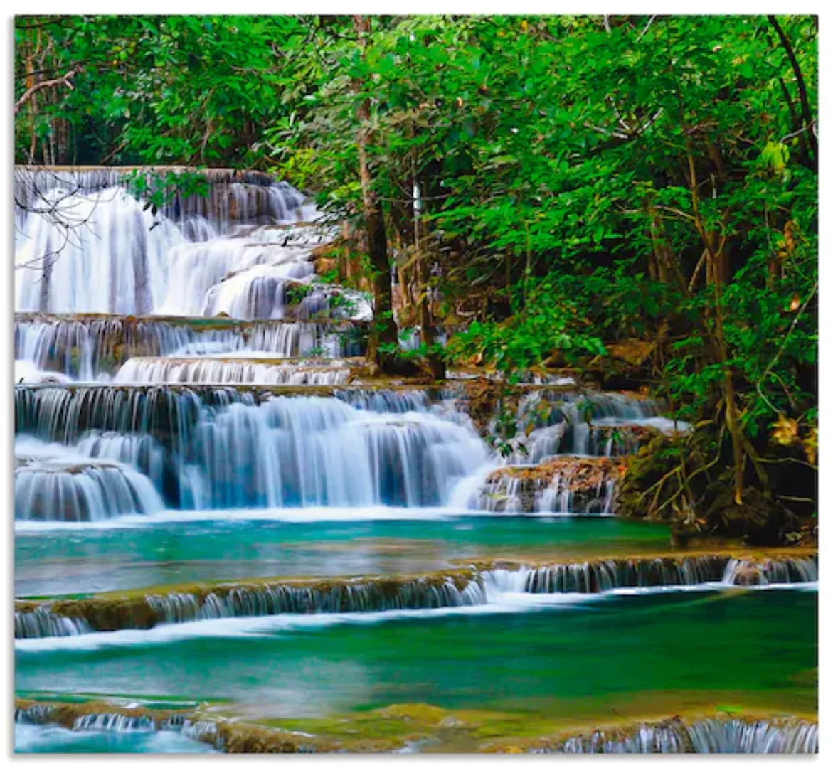 Artland Küchenrückwand »Tiefen Wald Wasserfall«, (1 tlg.), Alu Spritzschutz günstig online kaufen