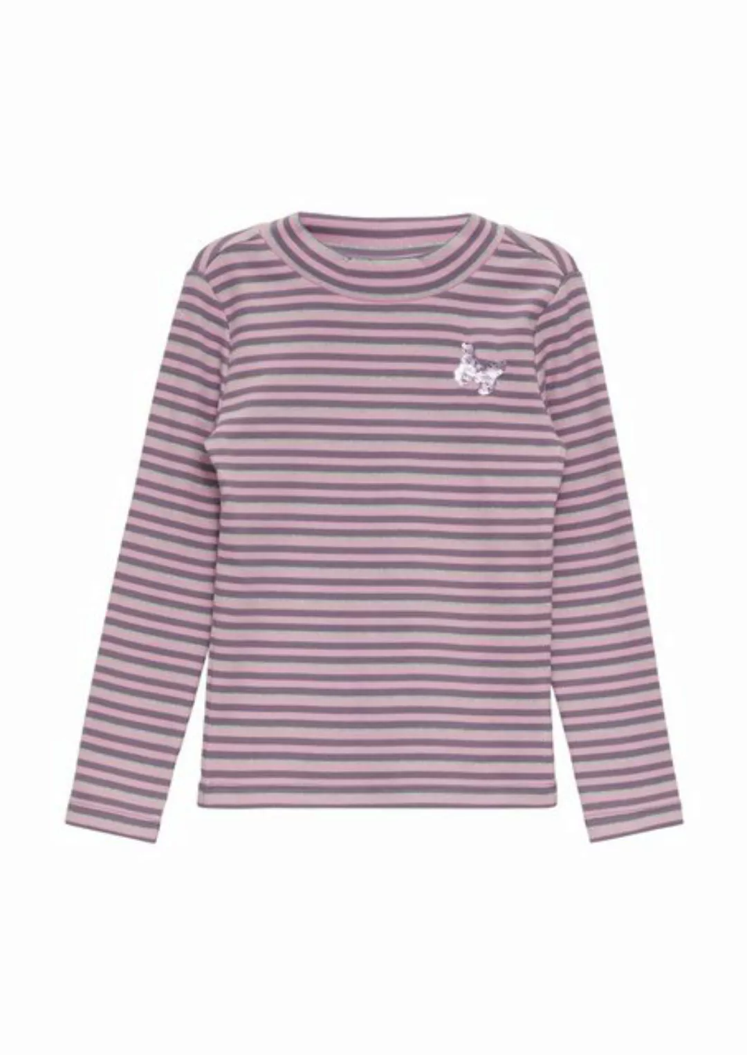 s.Oliver Junior Langarmshirt mit Streifenmuster günstig online kaufen