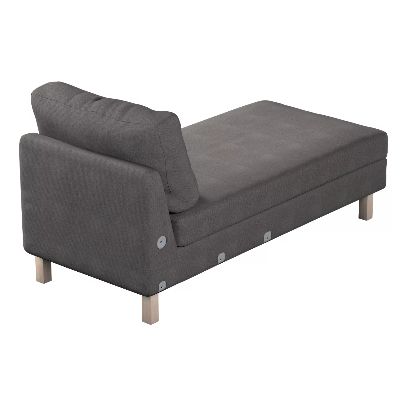 Bezug für Karlstad Recamiere Zustellsofa, kurz, dunkelgrau, Bezug für Karls günstig online kaufen