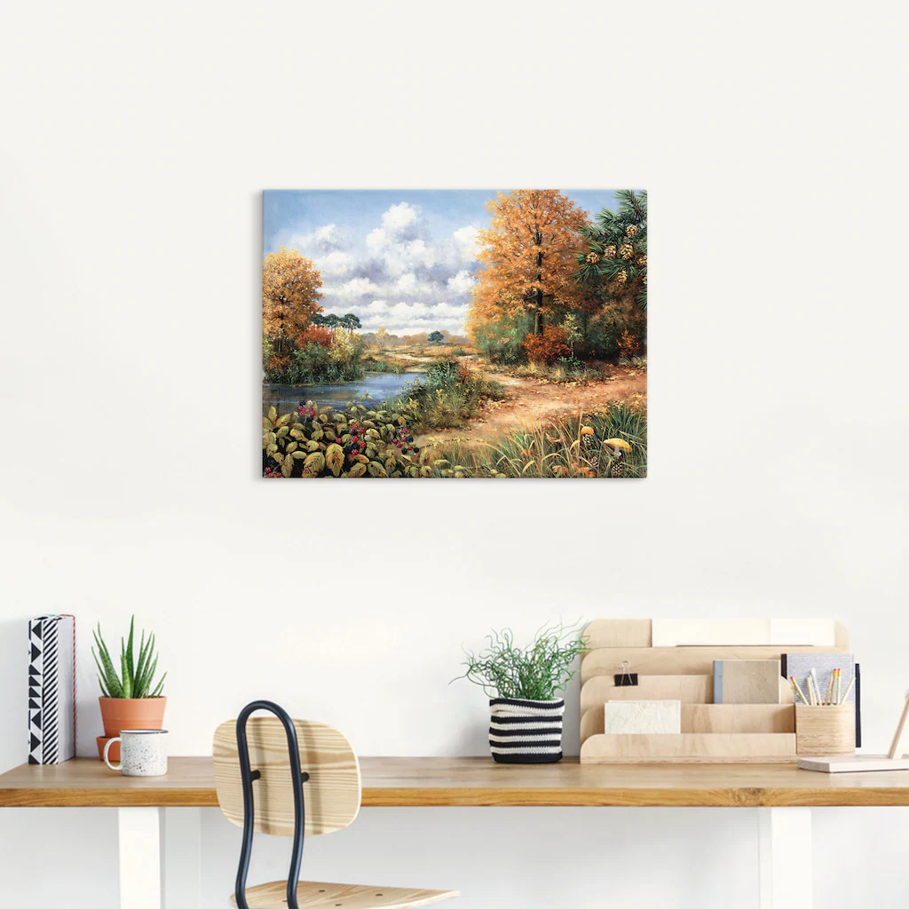 Artland Wandbild "Herbstzeit", Vier Jahreszeiten, (1 St.), als Leinwandbild günstig online kaufen