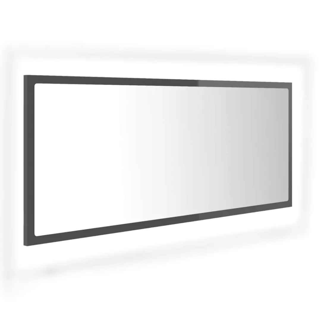 Led-badspiegel Hochglanz-grau 100x8,5x37 Cm Spanplatte günstig online kaufen