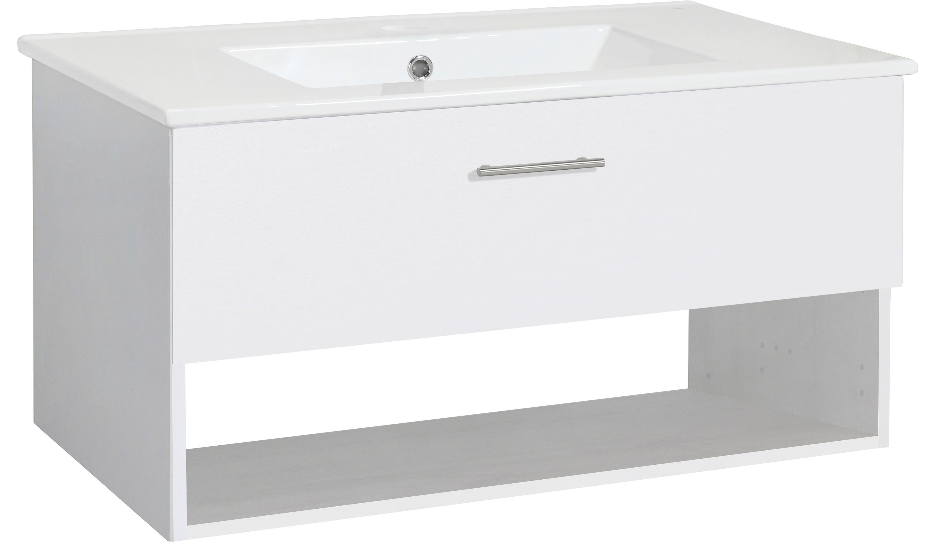 welltime Waschtisch "Trento Light mit Keramik-Auflagebecken", 1 Auzug und 1 günstig online kaufen