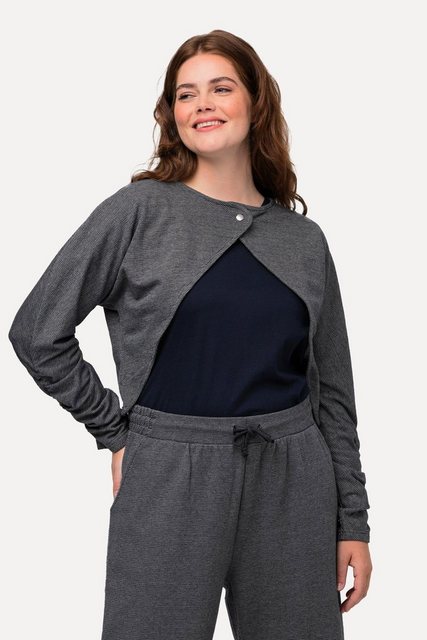 Ulla Popken Sweatjacke Sweat-Bolero Rundhals Fledermaus-Langarm günstig online kaufen