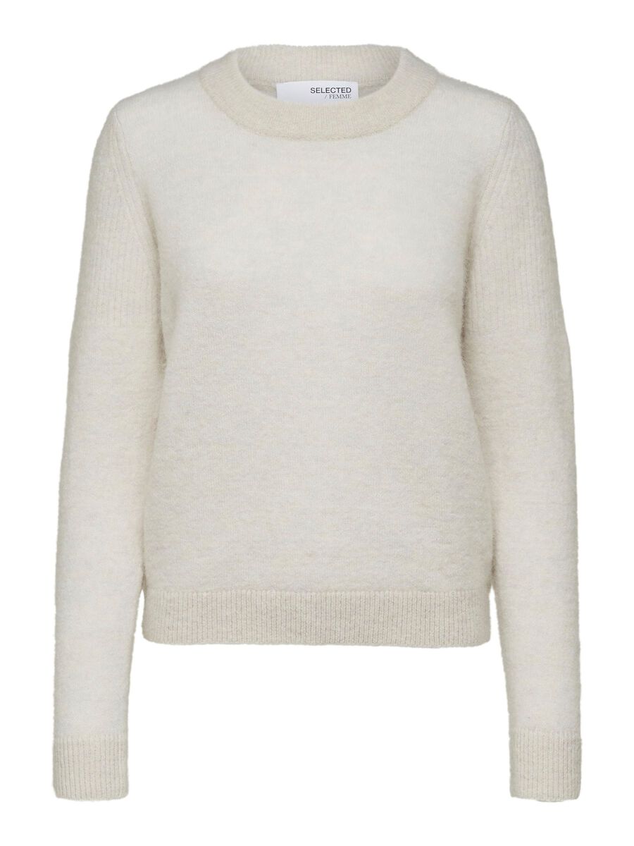 SELECTED Weicher Woll Pullover Damen White günstig online kaufen