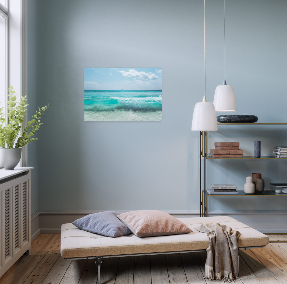 Komar Leinwandbild "Coastline - Größe 60 x 40 cm", Baum-Blätter-Natur-Berge günstig online kaufen