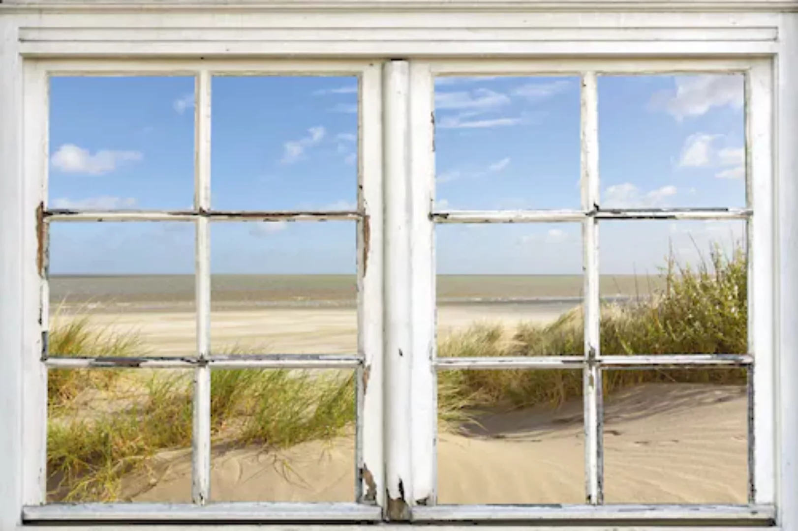 queence Leinwandbild »Sylt«, Düne-Meer-Natur, (1 St.), Premium-Leinwandstof günstig online kaufen