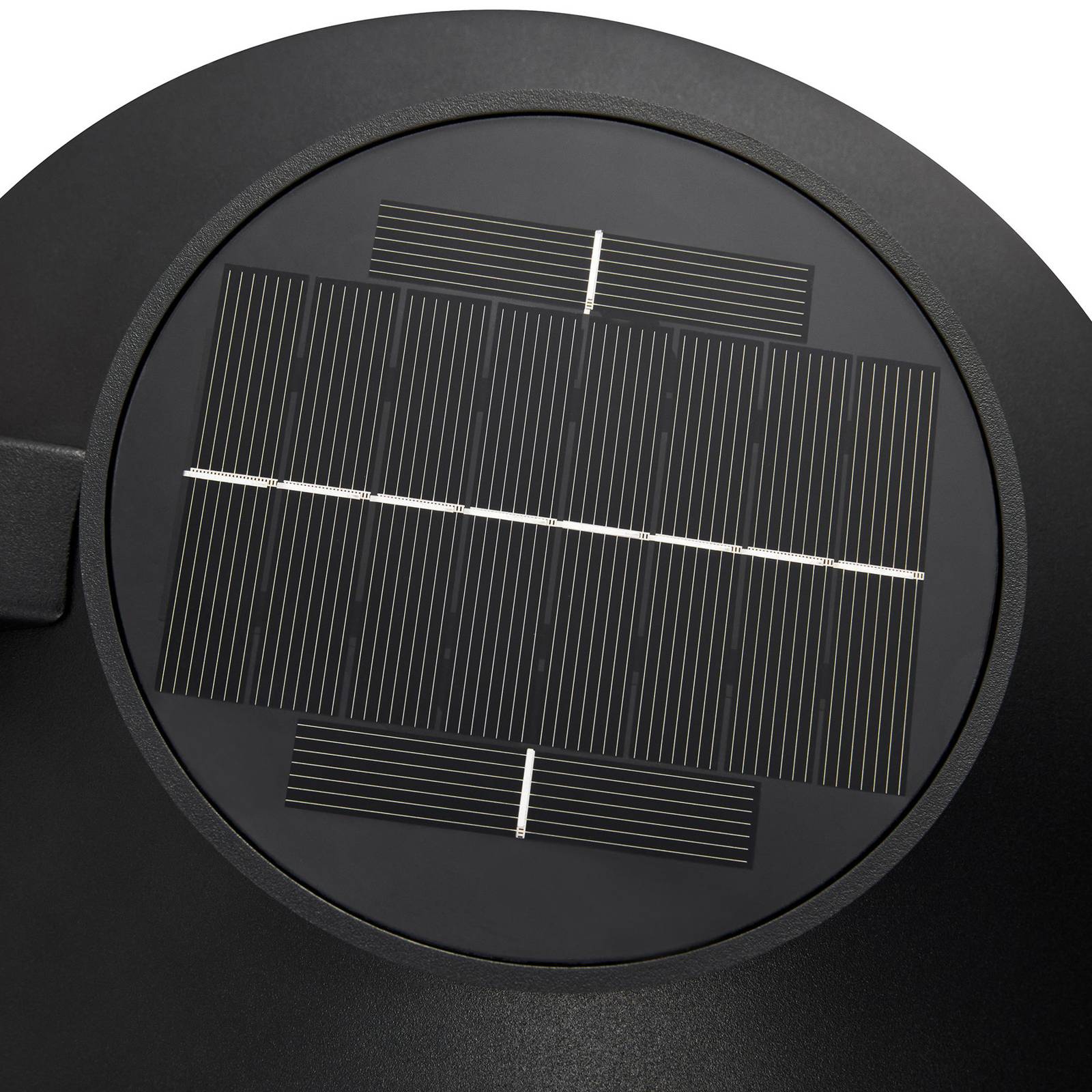 LED-Solar-Außenwandleuchte Justina, schwarz, Sensor, Metall günstig online kaufen