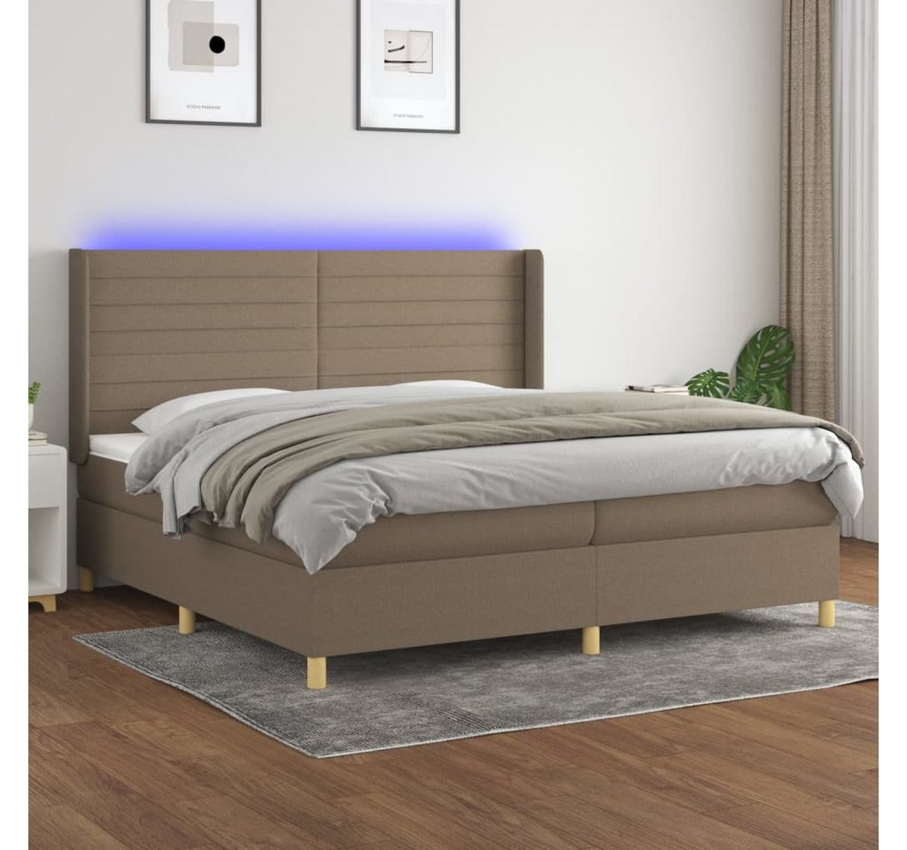 vidaXL Boxspringbett Bett Boxspringbett mit Matratze und LED Stoff (200 x 2 günstig online kaufen