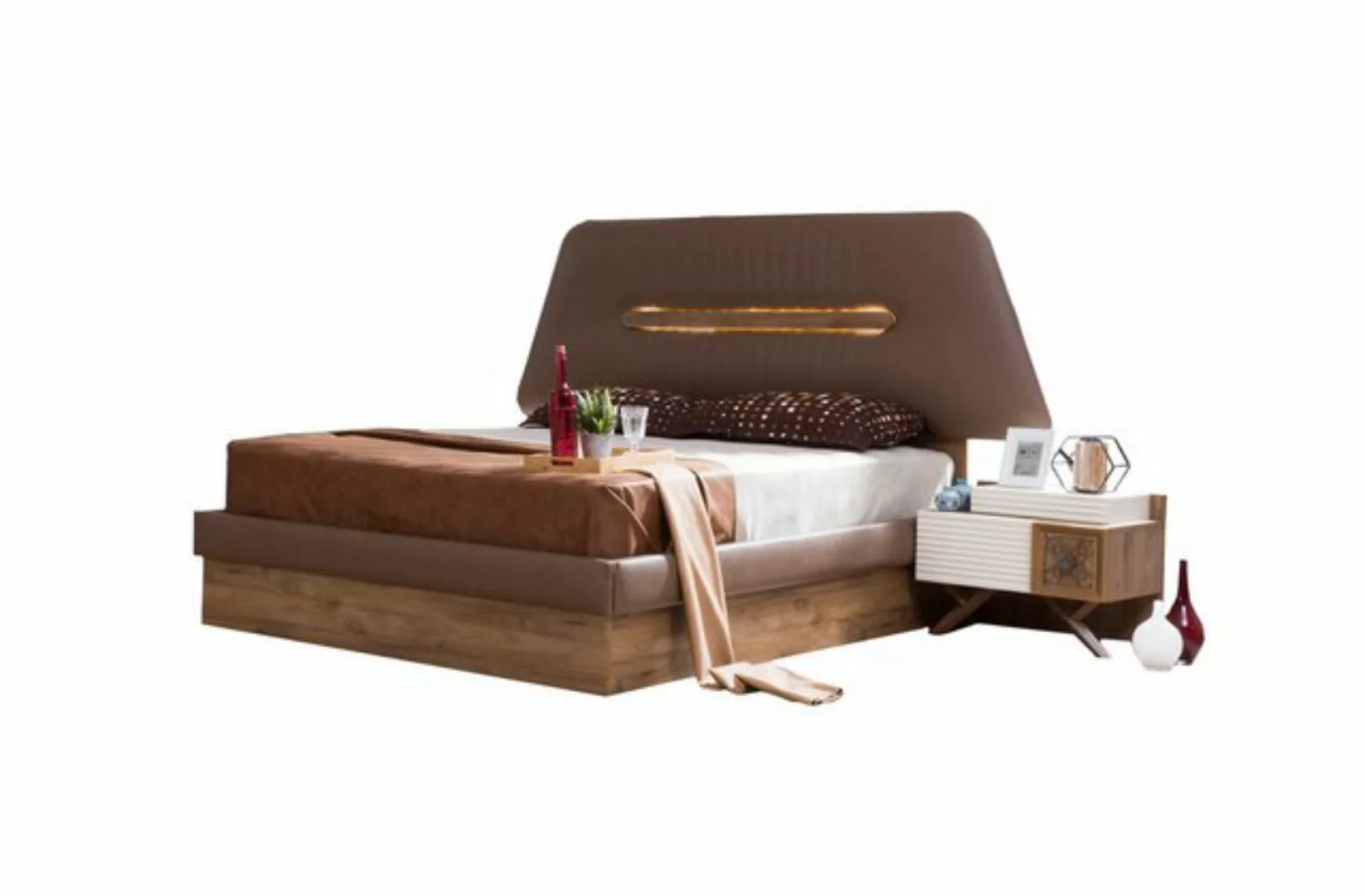 Xlmoebel Bett Modernes Luxus-Doppelbett aus neuem Holzdesign für das Schlaf günstig online kaufen