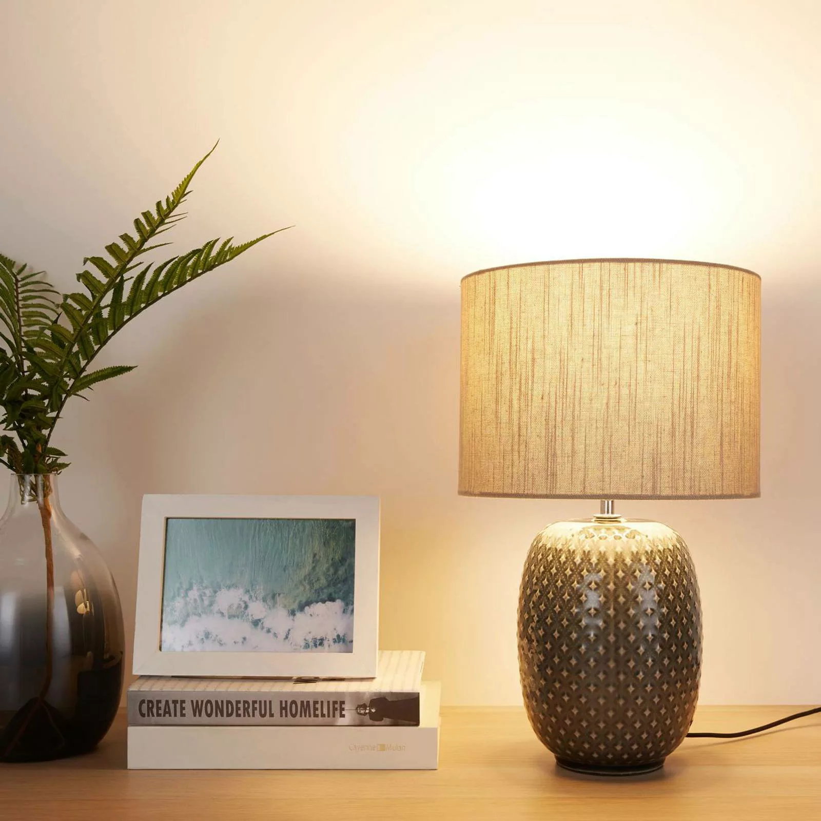 Pauleen Pretty Classy Tischlampe mit Keramikfuß günstig online kaufen