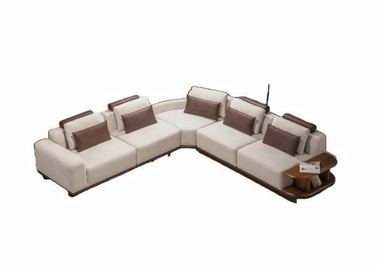 JVmoebel Ecksofa Beiges Modulsofa Designer Ecksofas L-Form Couchen Wohnzimm günstig online kaufen