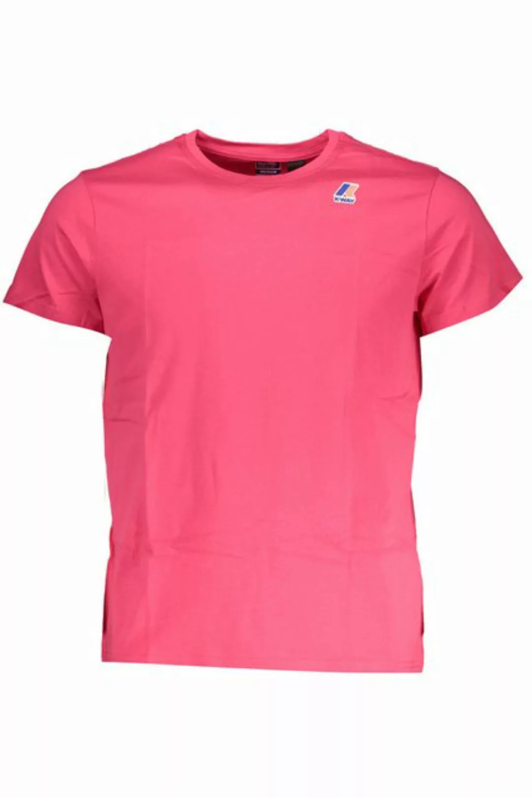 K-Way T-Shirt Rosa Herren T-Shirt mit Rundhals & Logo - günstig online kaufen