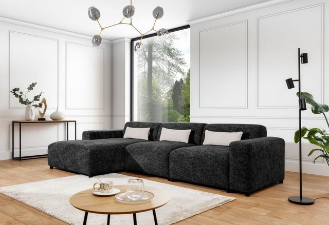 Luxusbetten24 Sofa Designer Sofa Napoli Maxi, mit geflochtene Stoffstruktur günstig online kaufen