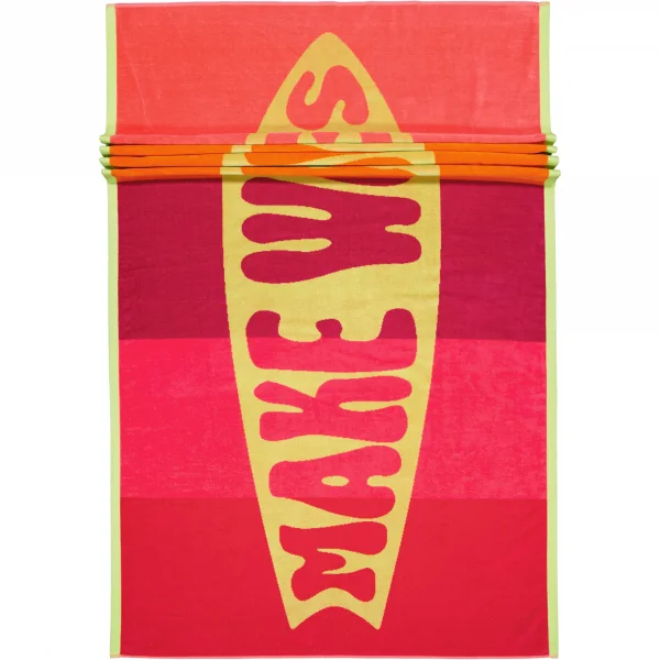 Vossen Strandtücher Make Waves - Farbe: flamingo - 0001 - 100x180 cm günstig online kaufen