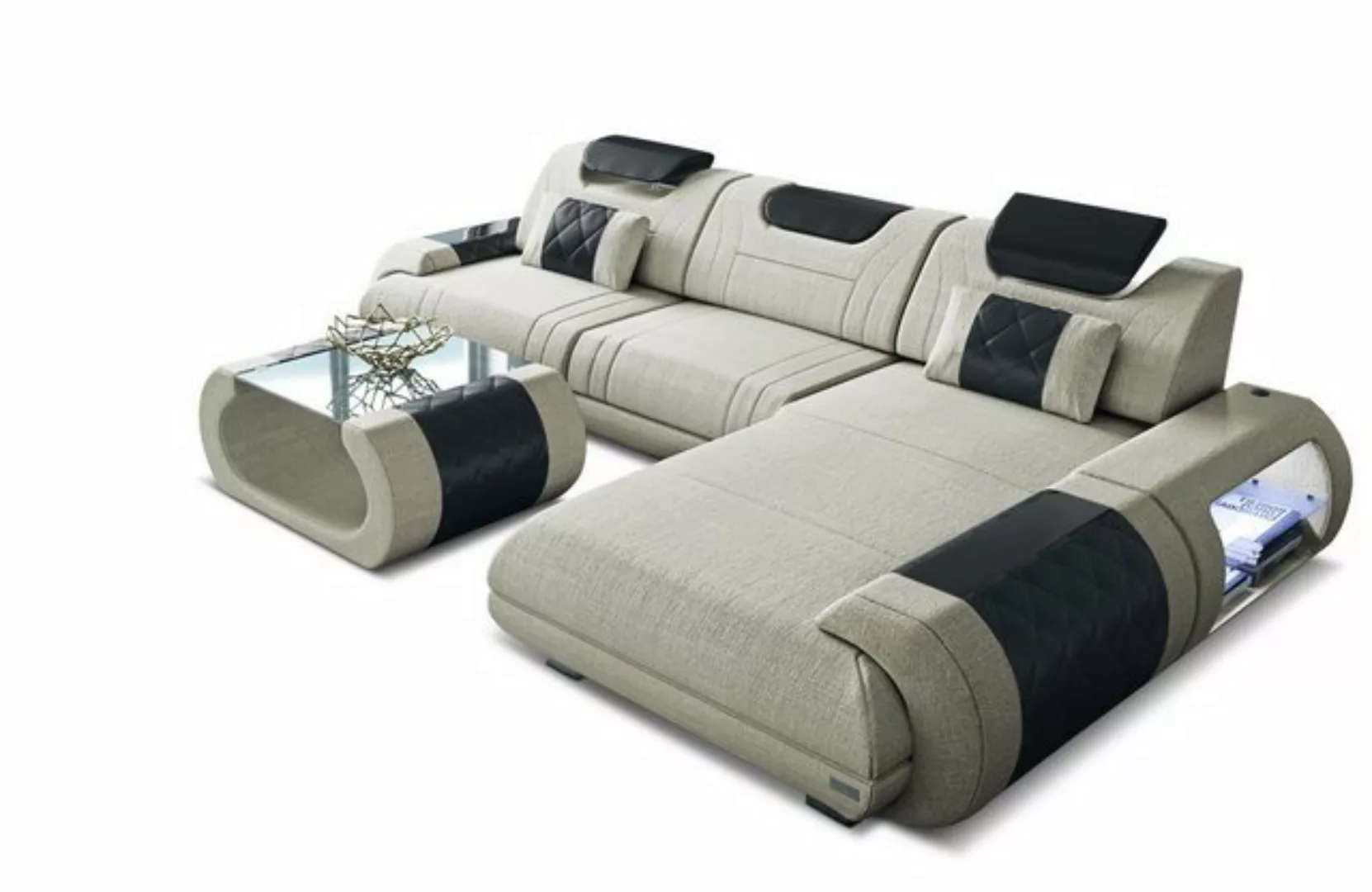 Sofa Dreams Ecksofa Stoff Polster Sofa Rimini L Form H Strukturstoff Stoffs günstig online kaufen