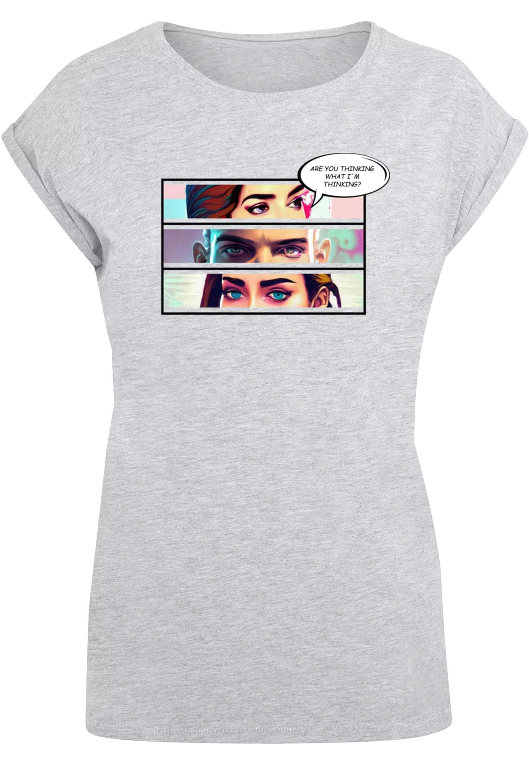 Merchcode T-Shirt "Merchcode Damen Ladies Thinking Comic Extended Shoulder günstig online kaufen