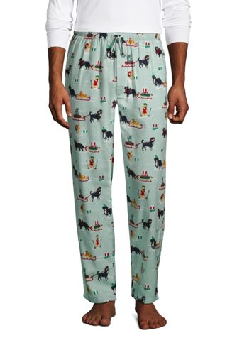 Flanell-Pyjamahose, Herren, Größe: S Normal, Grün, Baumwolle, by Lands' End günstig online kaufen