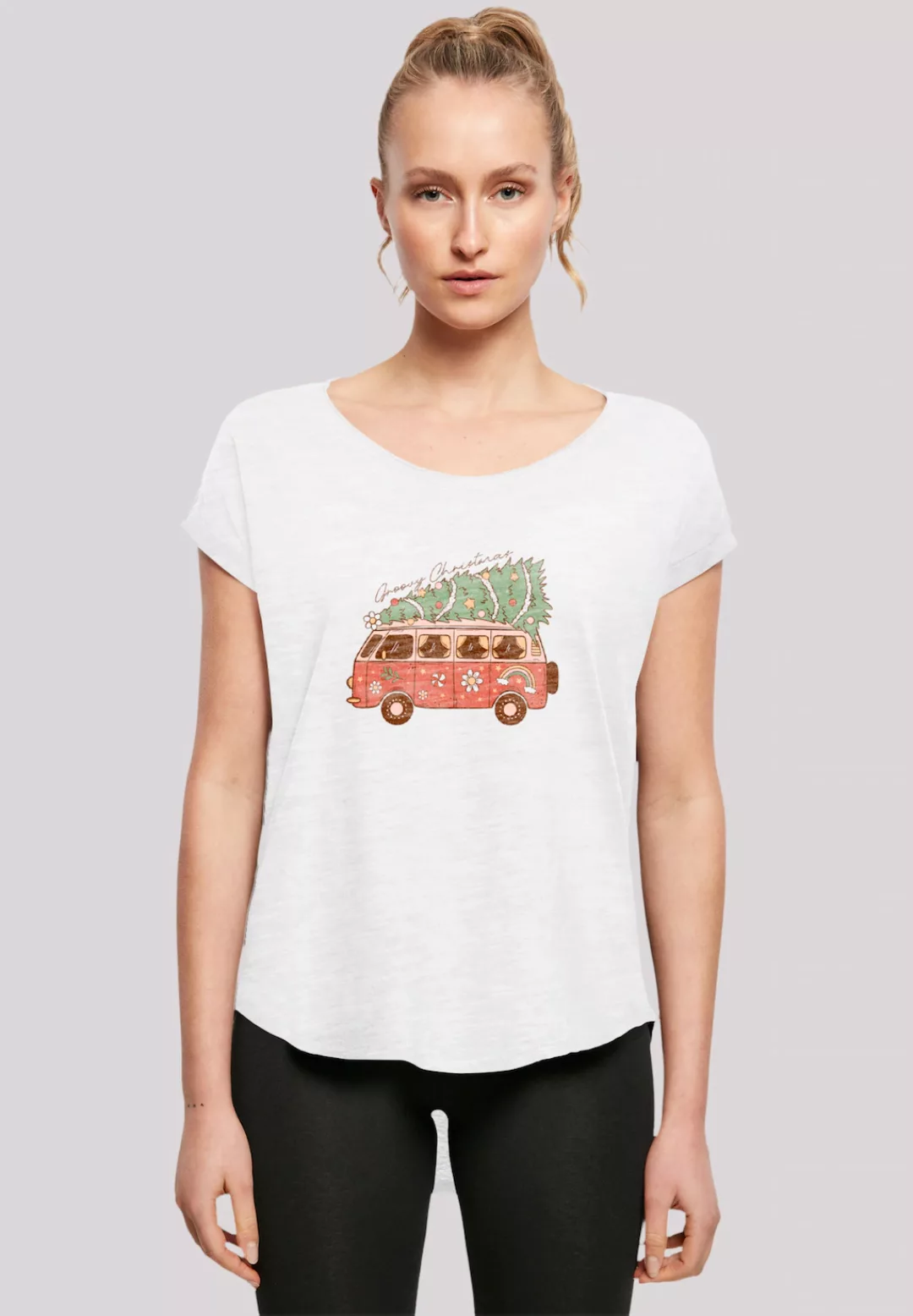 F4NT4STIC T-Shirt "Groovy Weihnachten Camper Van", Premium Qualität, Weihna günstig online kaufen