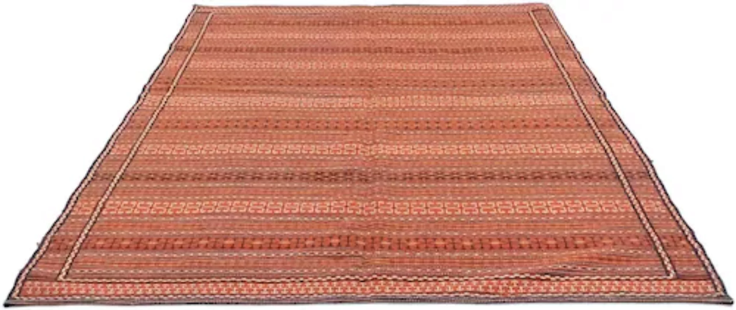 morgenland Wollteppich »Kelim Fars Teppich handgewebt orange«, rechteckig günstig online kaufen