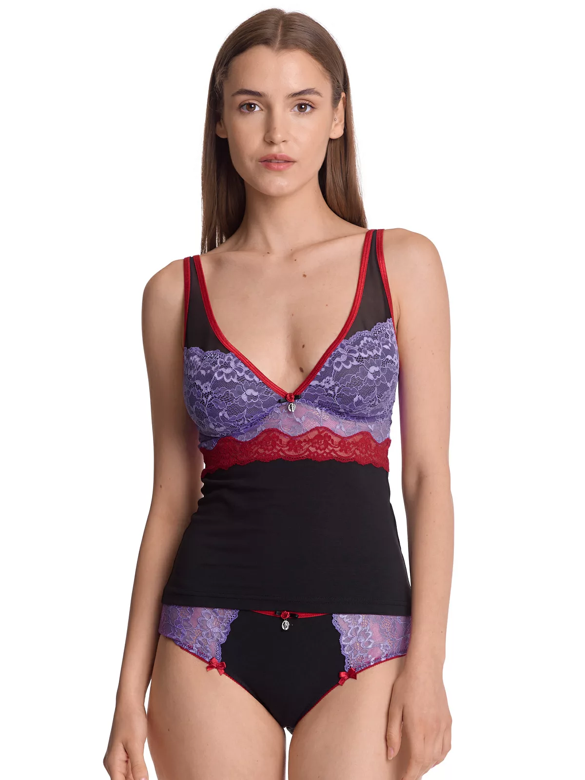 Vive Maria Lavender Kiss Damen Wäscheset: Top mit Panty lilac/black günstig online kaufen