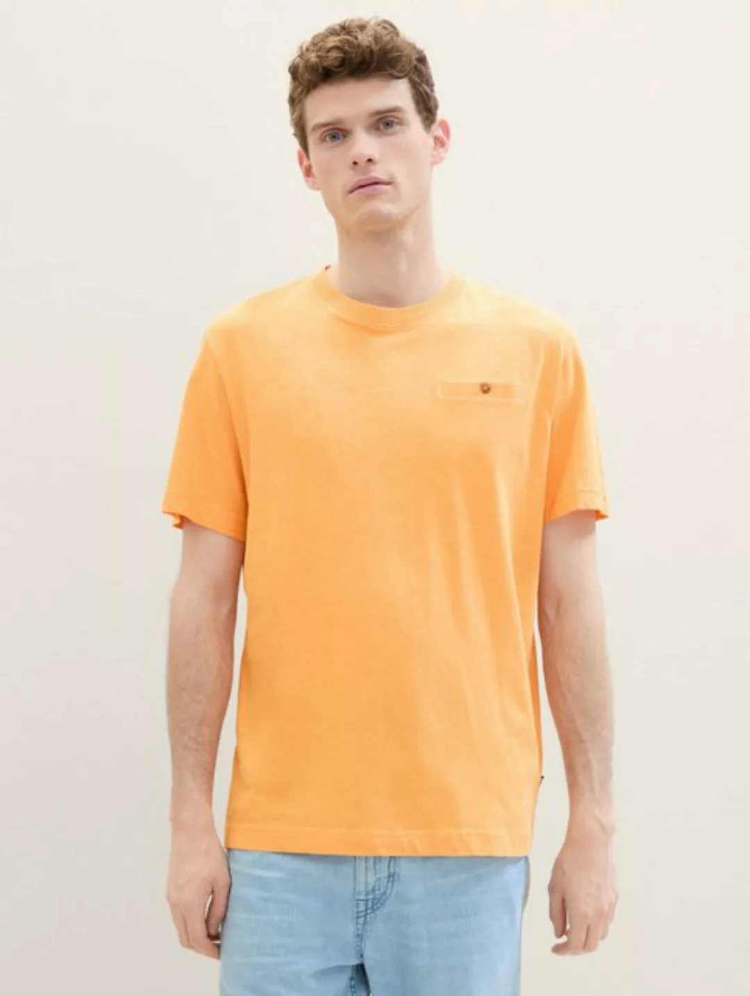 TOM TAILOR T-Shirt T-Shirt mit Leinenanteil günstig online kaufen