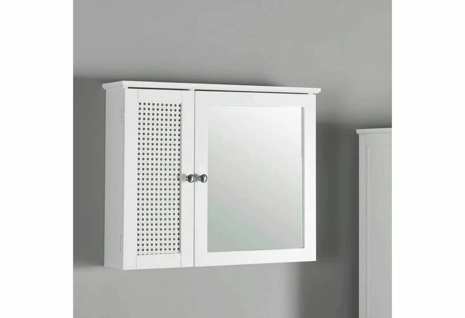 en.casa Badezimmerspiegelschrank »Karlsøy« Hängeschrank 50x60x15 cm Weiß günstig online kaufen