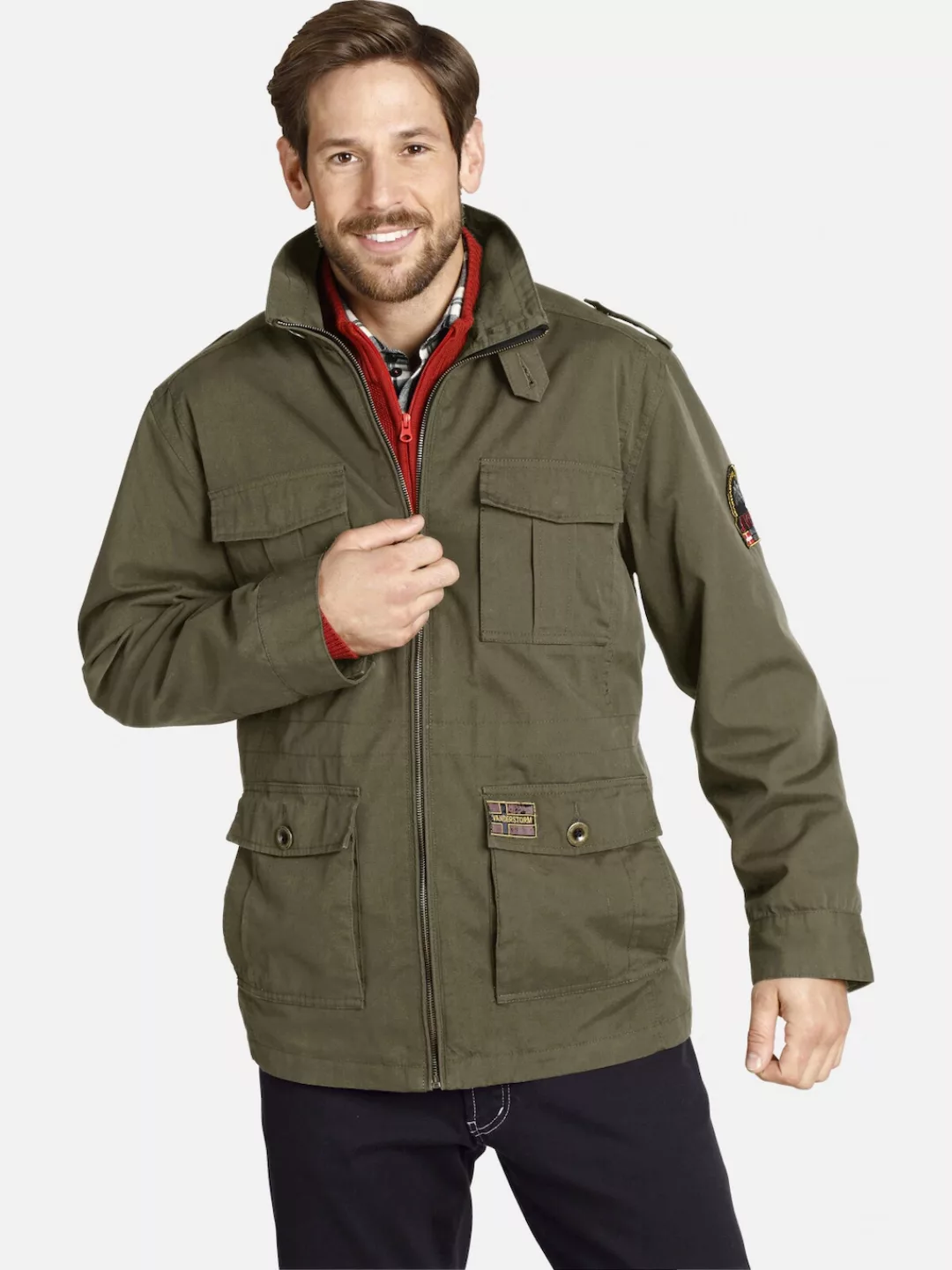 Jan Vanderstorm Fieldjacket "Fieldjacket BROR", (1 St.), ohne Kapuze, in mo günstig online kaufen