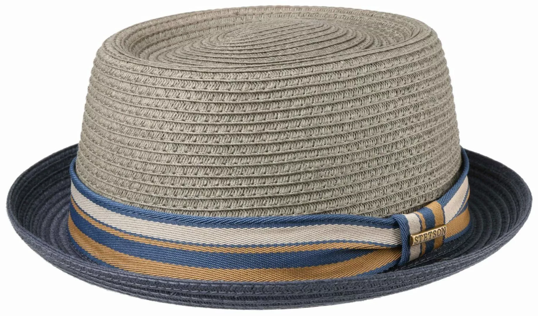 Stetson Strohhut Pork Pie mit bunter günstig online kaufen