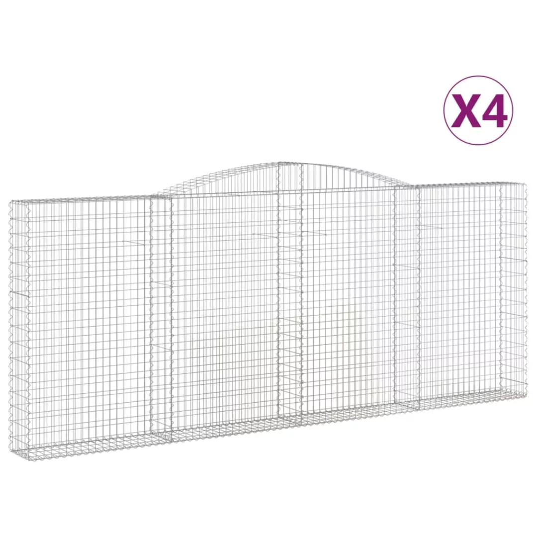 Vidaxl Gabionen Mit Hochbogen 4 Stk. 400x30x160/180cm Verzinktes Eisen günstig online kaufen