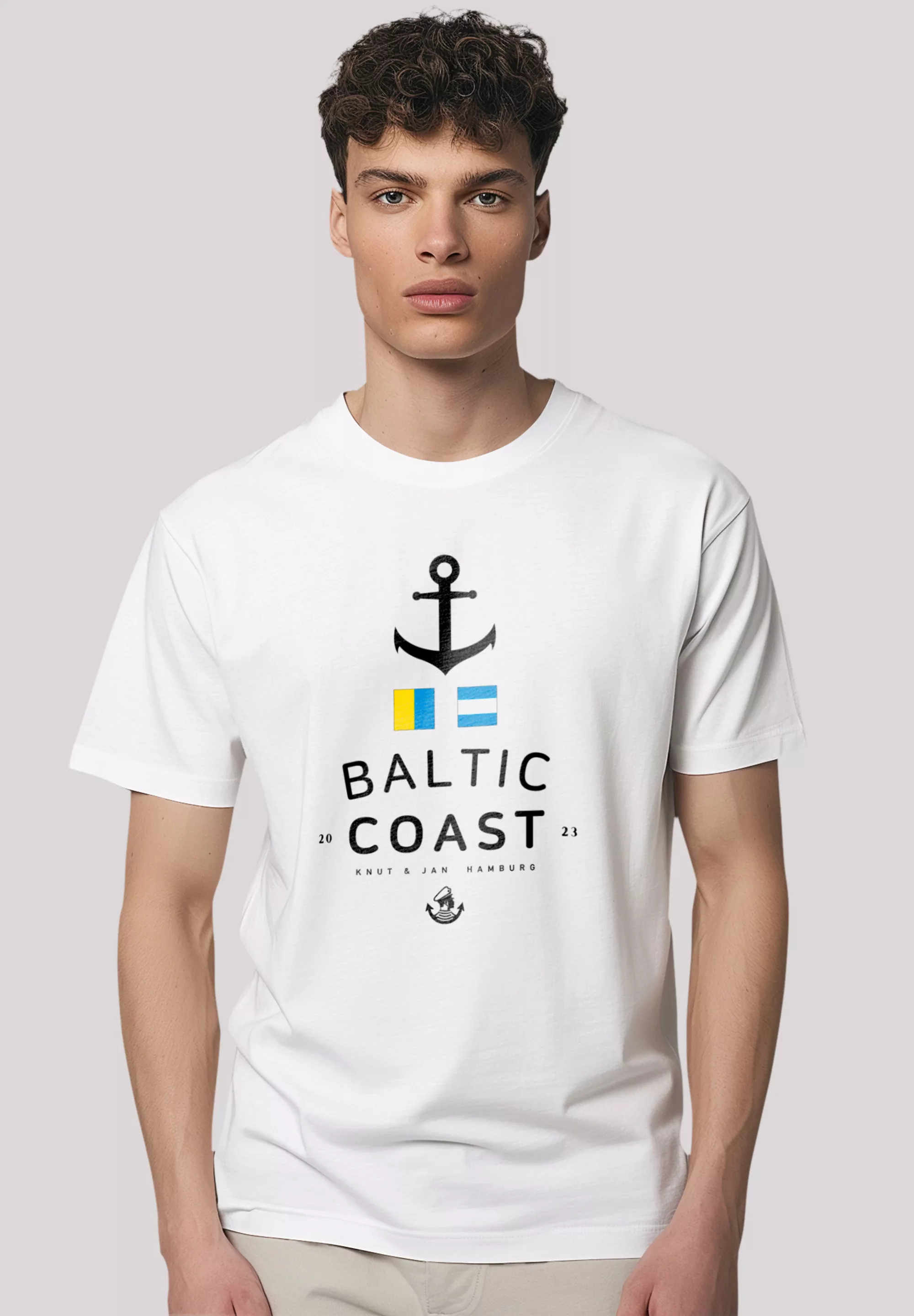 F4NT4STIC T-Shirt "Ostsee Flaggen Knut & Jan Hamburg", Premium Qualität günstig online kaufen