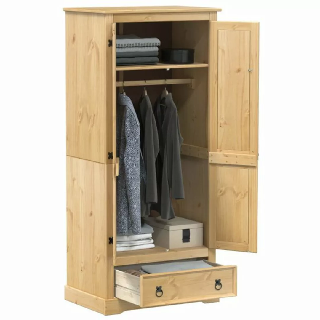 vidaXL Kleiderschrank Kleiderschrank Corona 76x50x170 cm Massivholz Kiefer günstig online kaufen