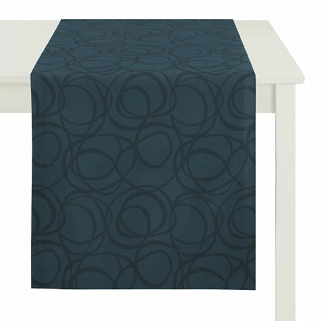 home24 Apelt Tischläufer Alabama Blau/Grün Kunstfaser Modern 48x140 cm (BxT günstig online kaufen