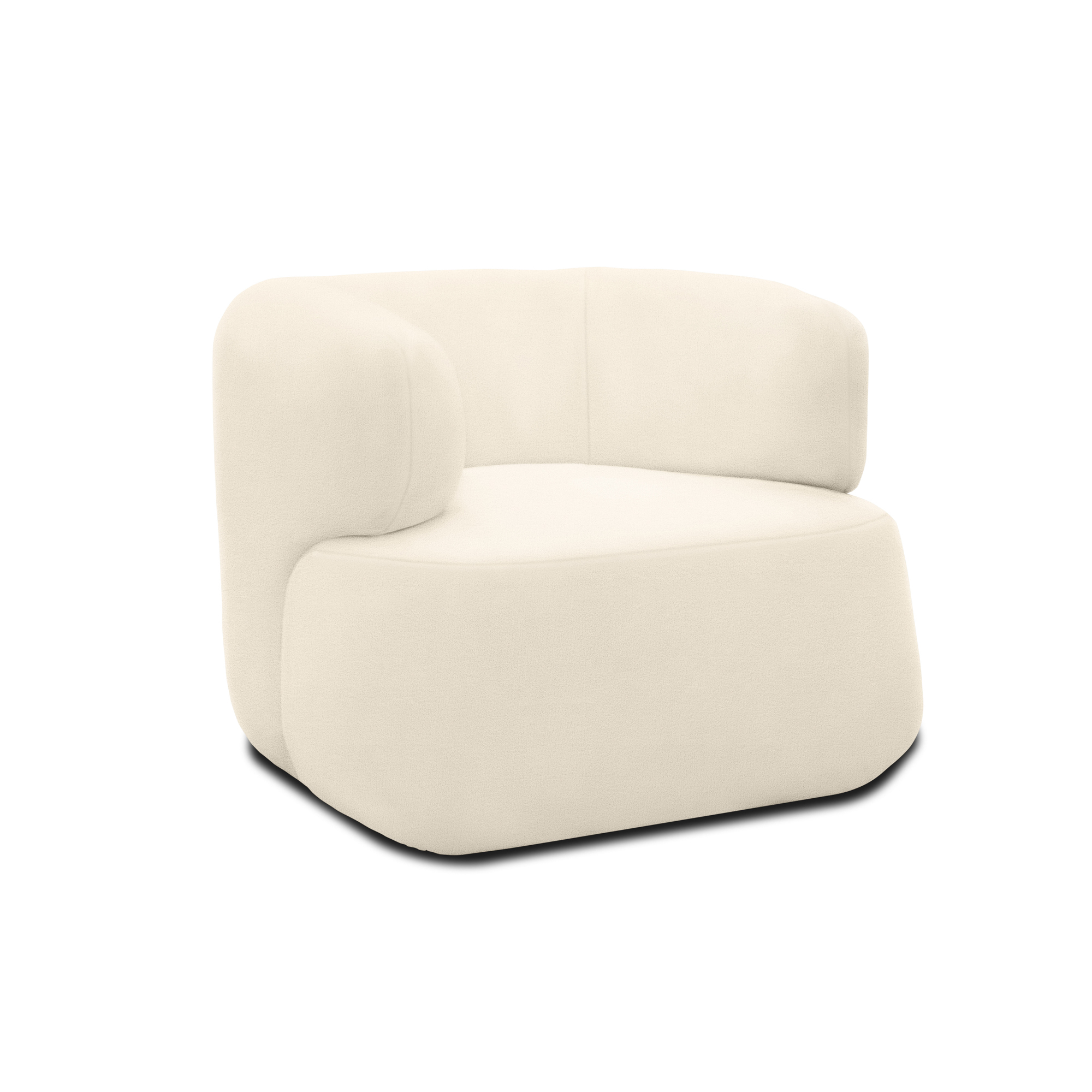 Sessel 800 012, Armsessel, Teddy-Stoff, 90 x 86 x 71 cm (BxTxH), creme   Ao günstig online kaufen