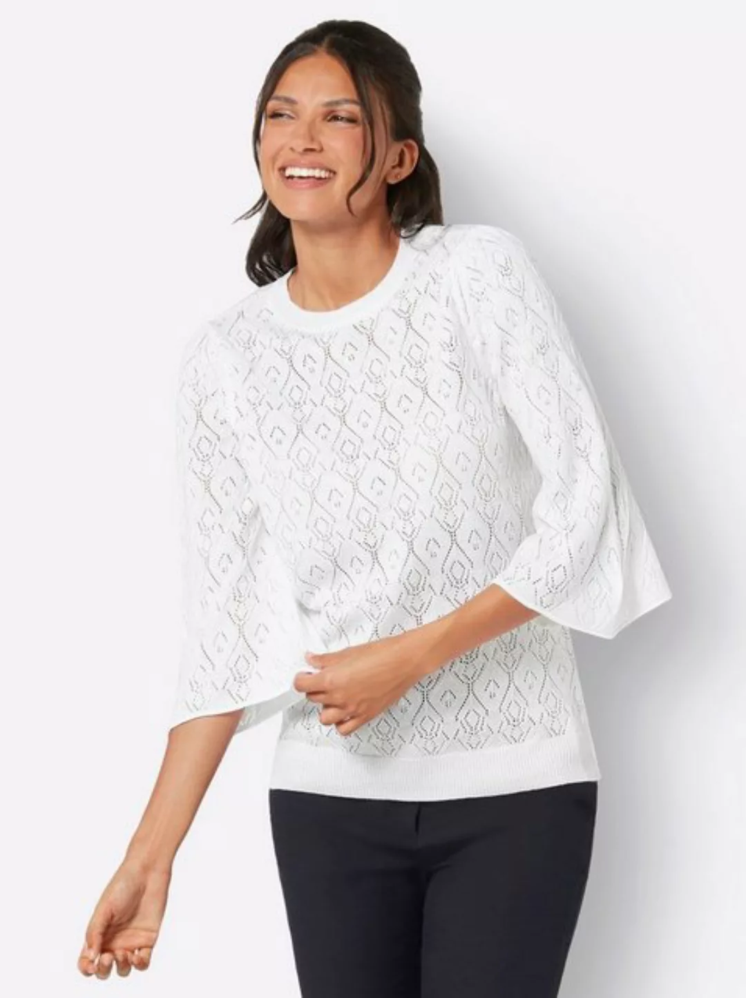 Sieh an! Strickpullover Ajour-Pullover günstig online kaufen