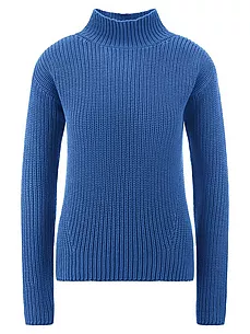 Pullover Stehkragen Peter Hahn blau günstig online kaufen