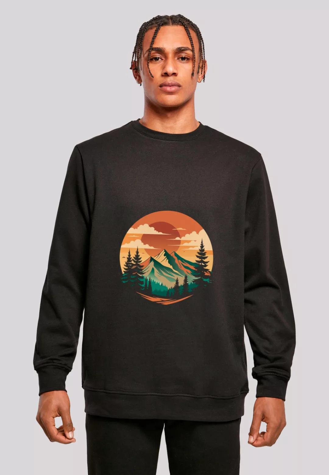 F4NT4STIC Sweatshirt "Sonnenuntergang Berglandschaft", Premium Qualität günstig online kaufen