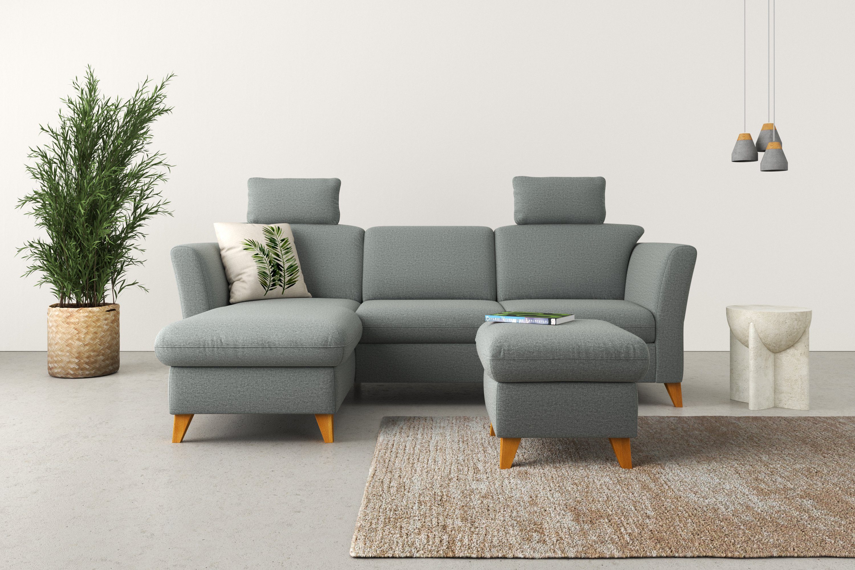 Home affaire Ecksofa "Trelleborg L-Form", Federkern-Polsterung, wahlweise m günstig online kaufen
