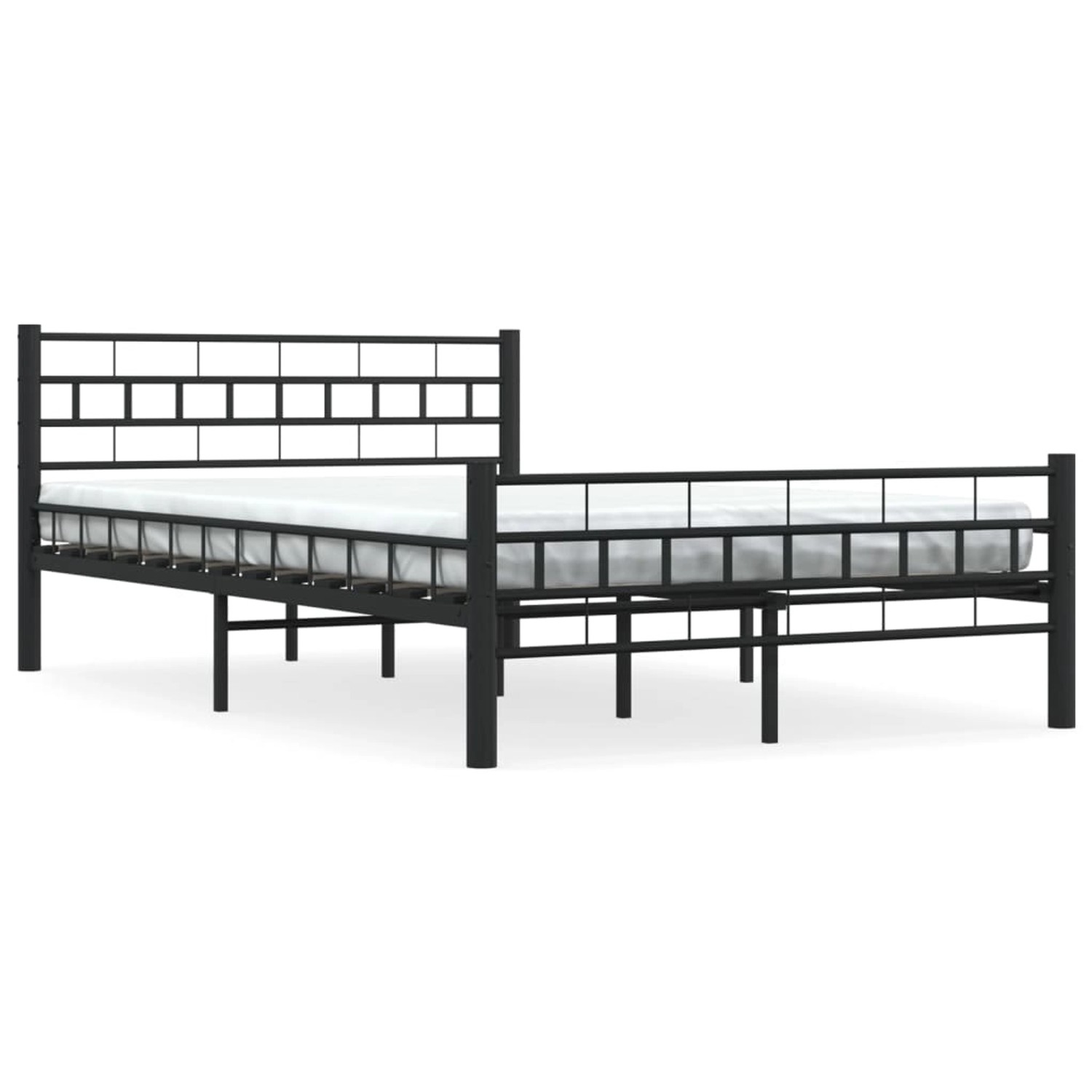 vidaXL Bettgestell Schwarz Stahl 140x200 cm Modell 1619045 günstig online kaufen