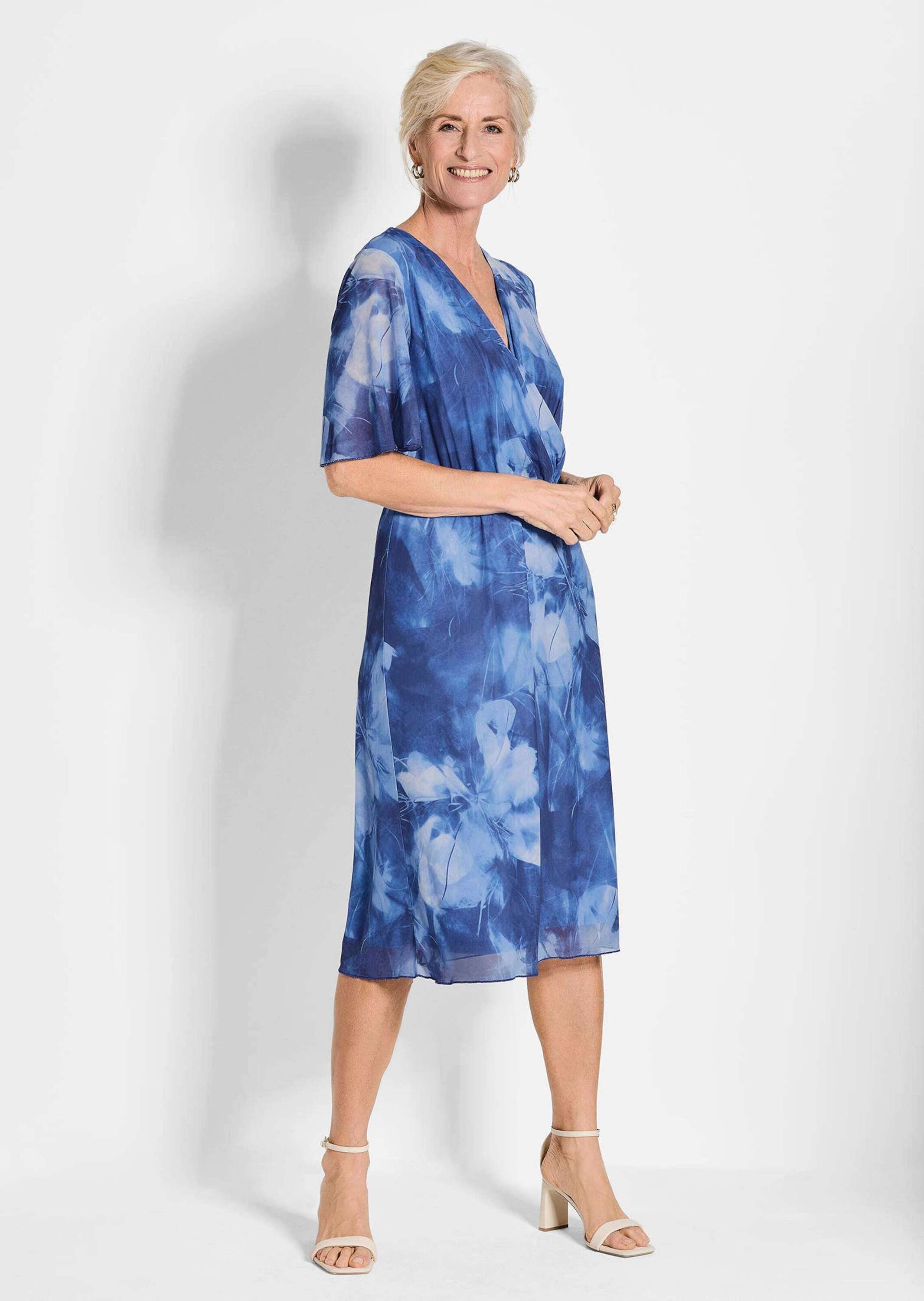 GOLDNER Sommerkleid Wickelkleid mit Blütenprint in günstig online kaufen