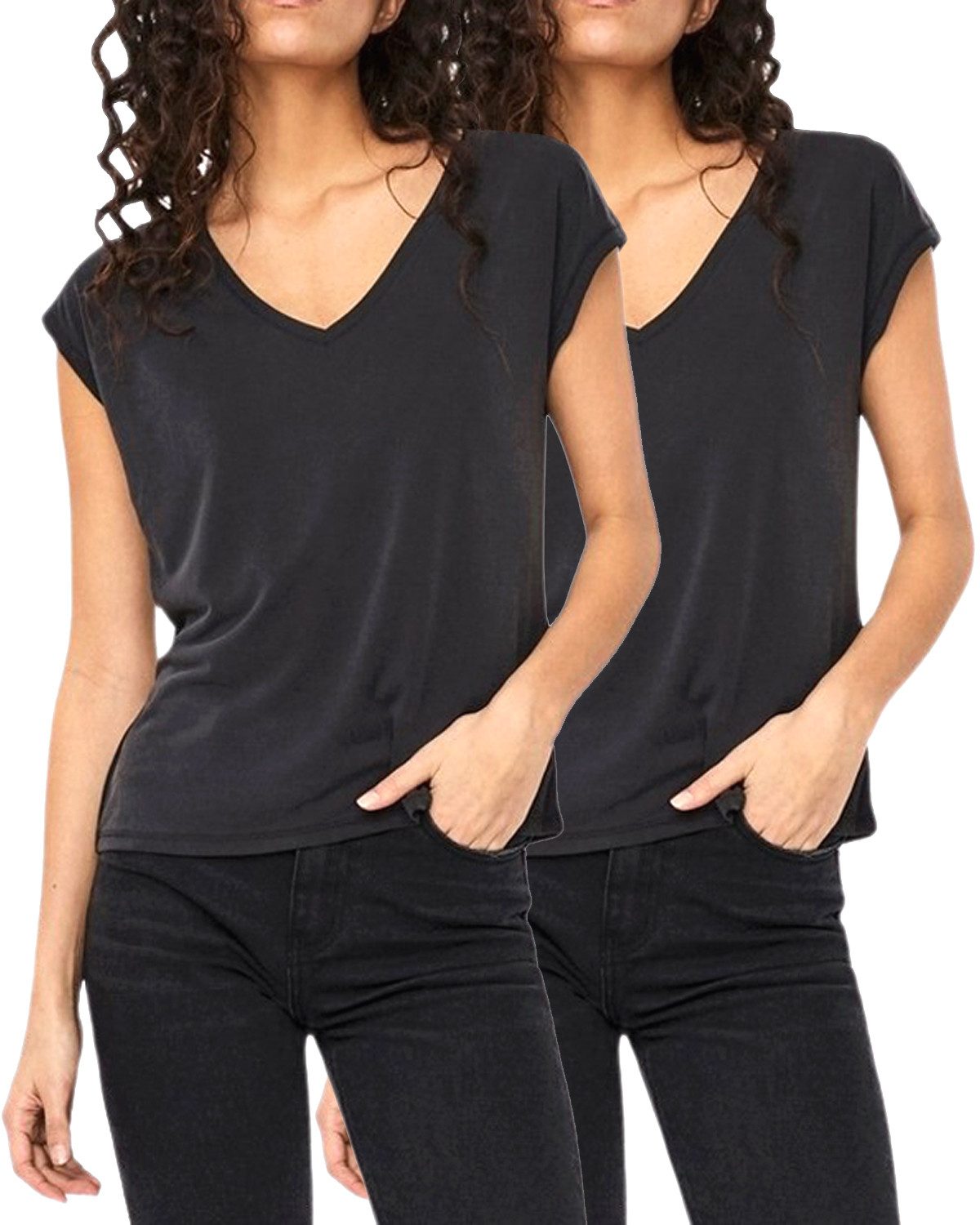 Vero Moda T-Shirt (2er-Pack) Basic Shirt günstig online kaufen