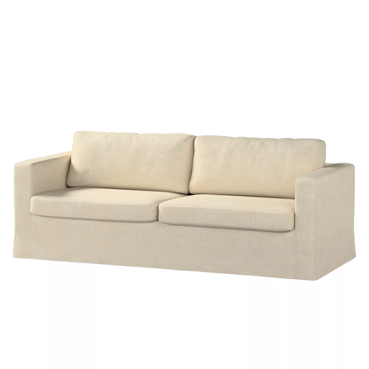 Bezug für Karlstad 3-Sitzer Sofa nicht ausklappbar, lang, grau-beige, Bezug günstig online kaufen