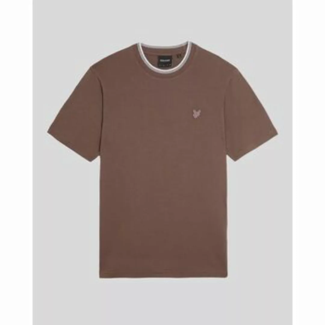 Lyle & Scott  T-Shirts & Poloshirts TS2227TON TIPPED SUPERFINE-X546 PLUM TR günstig online kaufen