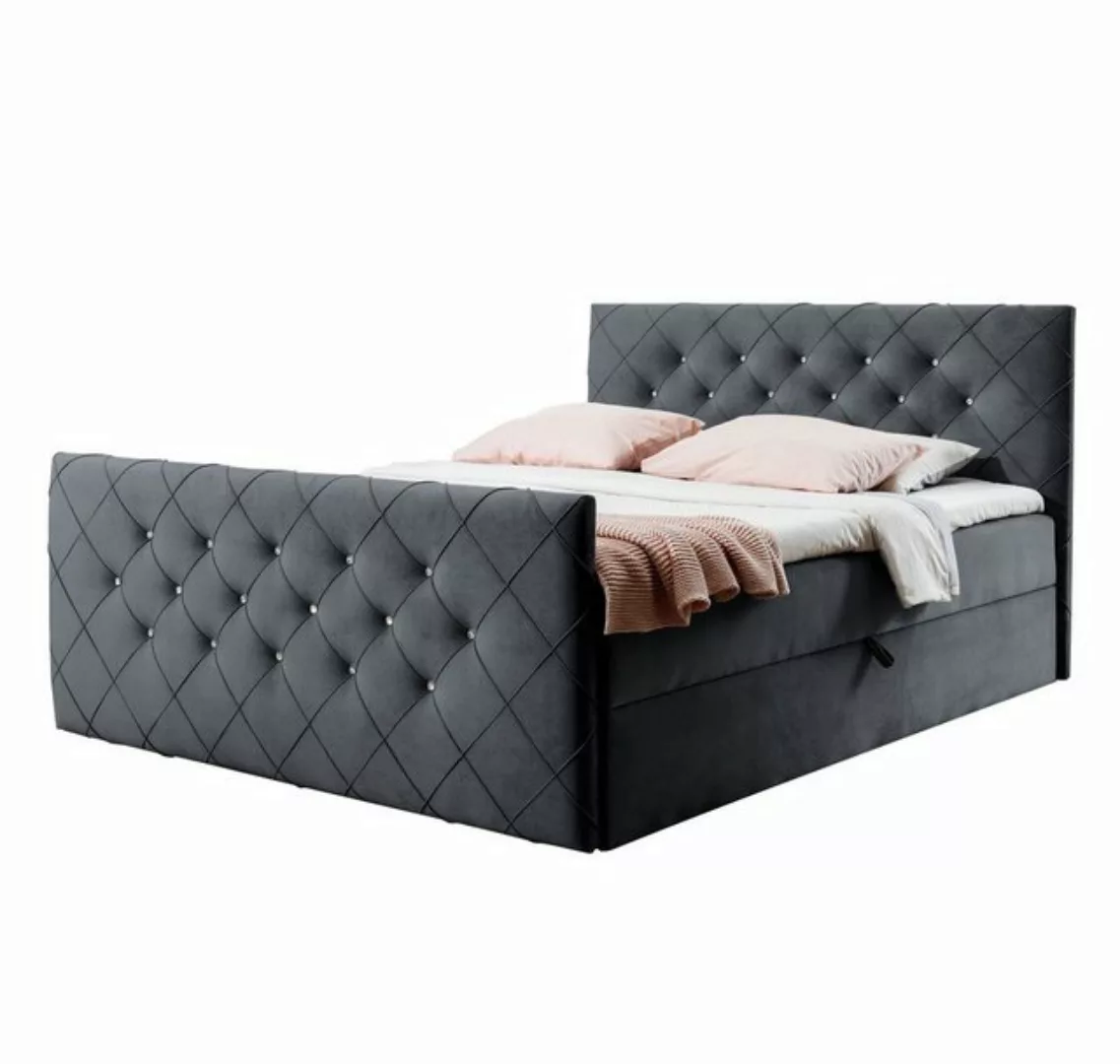 Furnix Boxspringbett MALISSA 120x200 Doppelbett mit Topper & Bettkasten Aus günstig online kaufen