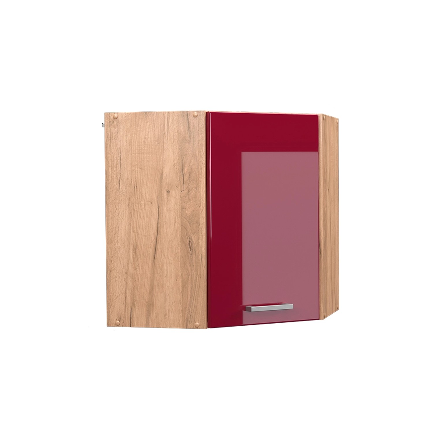 Vicco Eckhängeschrank R-Line, Bordeaux Hochglanz/Goldkraft Eiche, günstig online kaufen