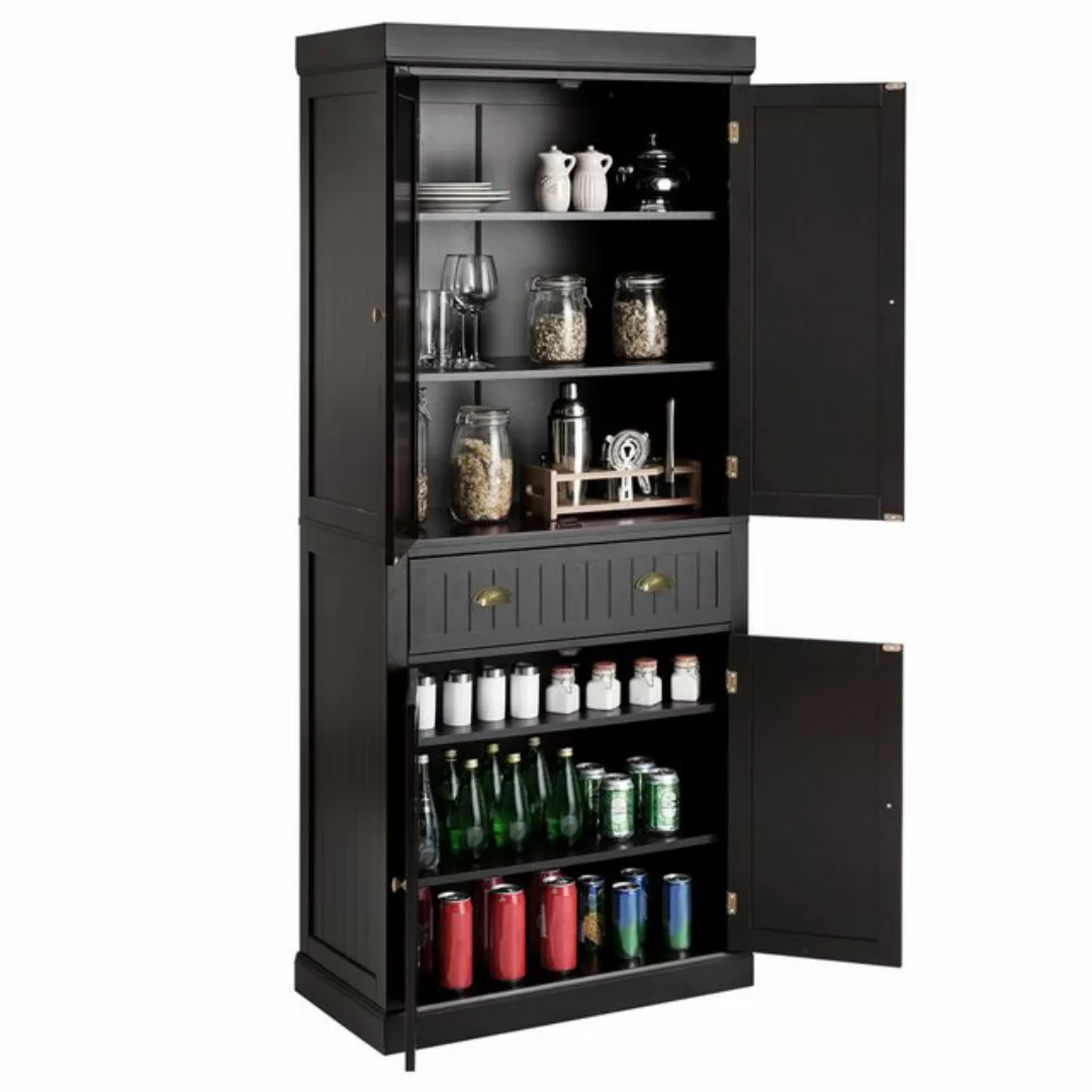 COSTWAY Küchenbuffet Hochschrank mit verstellbarer Regalen&Schublade, 183cm günstig online kaufen