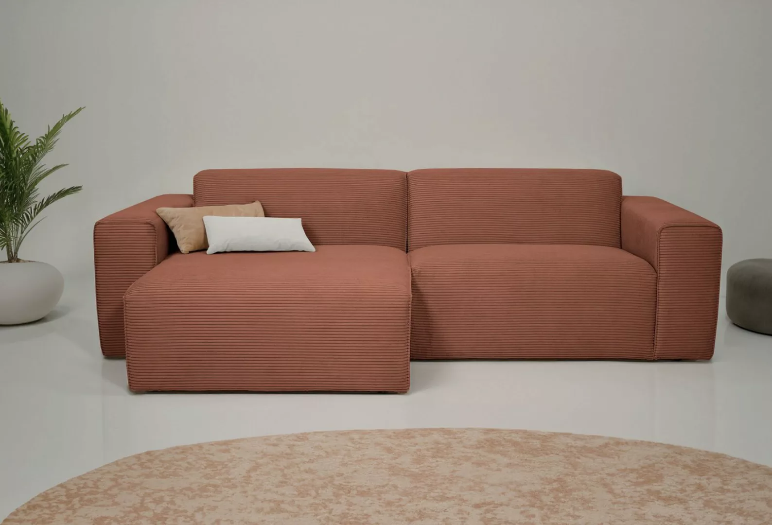 INOSIGN Ecksofa "Koa,228cm, L-Form, Modulsofa, Webstoff, Cord", Designsofa günstig online kaufen