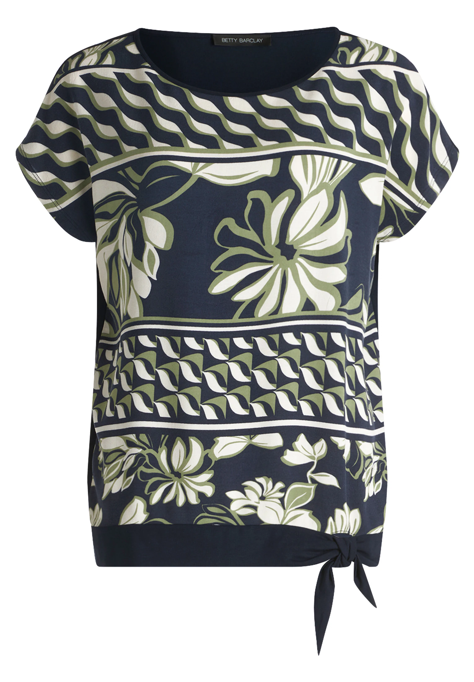 Betty Barclay Kurzarmshirt "Betty Barclay Damen Basic Shirt mit Schleifenkn günstig online kaufen