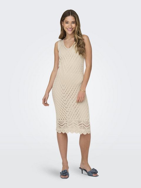 JACQUELINE de YONG Strickkleid Kleid Locker Leichtes Sommer Basic Midi-Stri günstig online kaufen