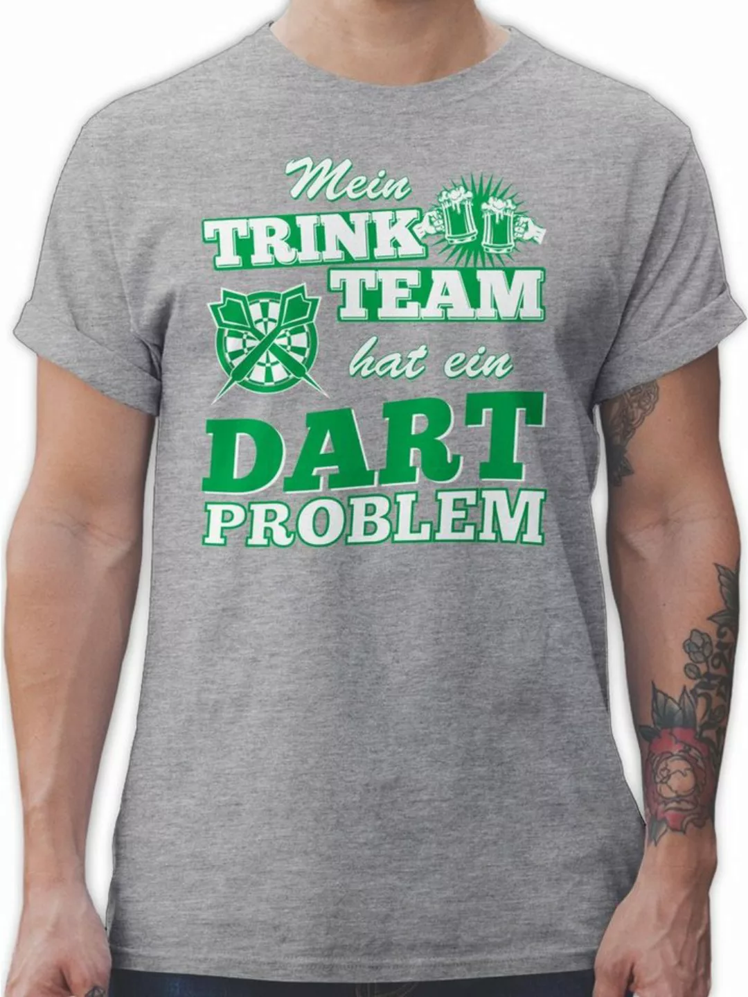 Shirtracer T-Shirt Mein Trink Team hat ein Dart Problem Sport Zubehör günstig online kaufen