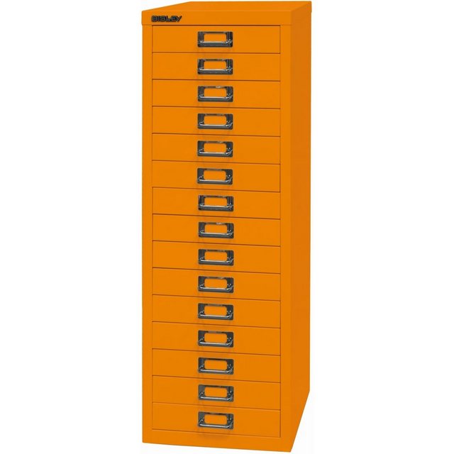 Bisley Aktenschrank Schubladenschrank Basis A4 15 Schübe orange günstig online kaufen